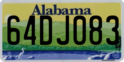 AL license plate 64DJ083