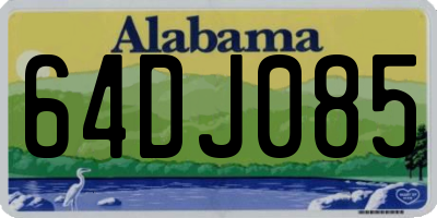 AL license plate 64DJ085