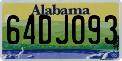 AL license plate 64DJ093