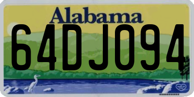 AL license plate 64DJ094