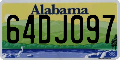 AL license plate 64DJ097