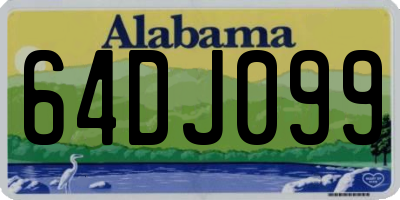 AL license plate 64DJ099