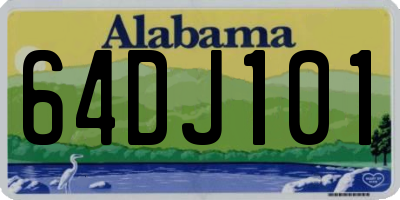 AL license plate 64DJ101