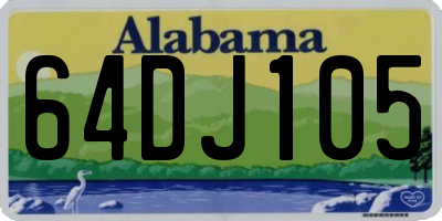 AL license plate 64DJ105