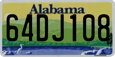 AL license plate 64DJ108