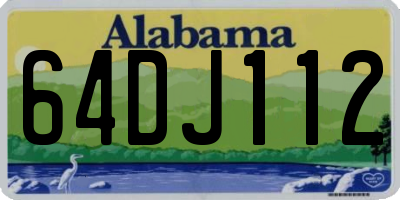AL license plate 64DJ112