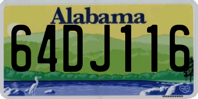 AL license plate 64DJ116