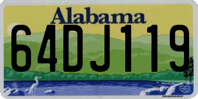 AL license plate 64DJ119