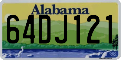 AL license plate 64DJ121