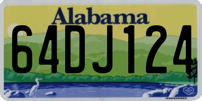 AL license plate 64DJ124
