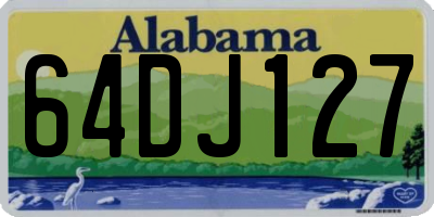 AL license plate 64DJ127