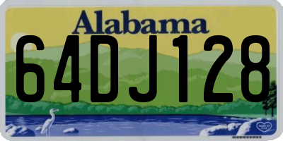 AL license plate 64DJ128