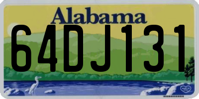 AL license plate 64DJ131