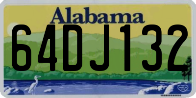 AL license plate 64DJ132