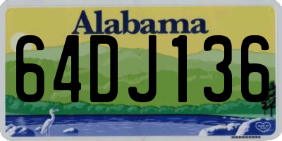 AL license plate 64DJ136
