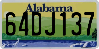 AL license plate 64DJ137