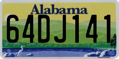 AL license plate 64DJ141