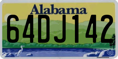 AL license plate 64DJ142