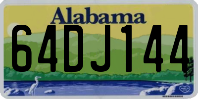 AL license plate 64DJ144