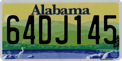 AL license plate 64DJ145