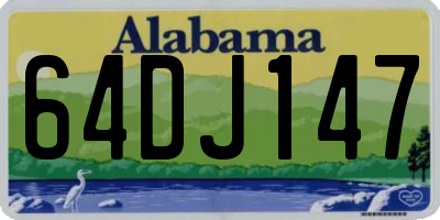 AL license plate 64DJ147