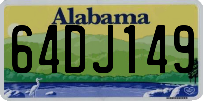 AL license plate 64DJ149