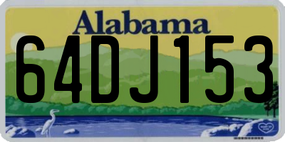AL license plate 64DJ153