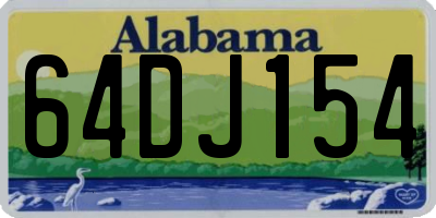 AL license plate 64DJ154