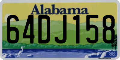 AL license plate 64DJ158