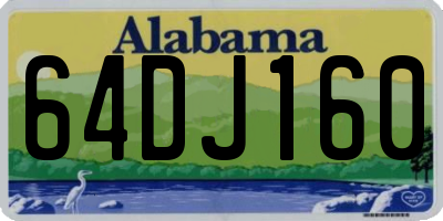 AL license plate 64DJ160