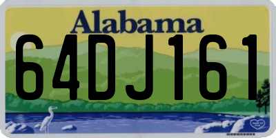 AL license plate 64DJ161