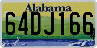 AL license plate 64DJ166