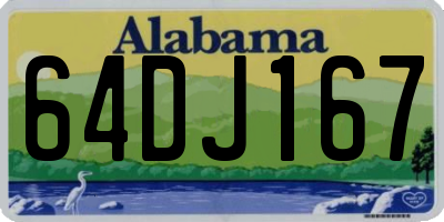 AL license plate 64DJ167
