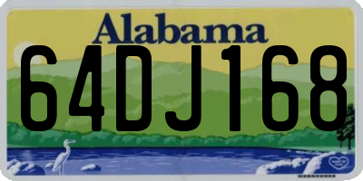AL license plate 64DJ168