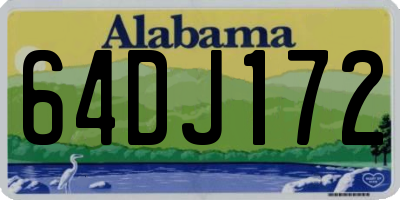 AL license plate 64DJ172