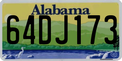 AL license plate 64DJ173