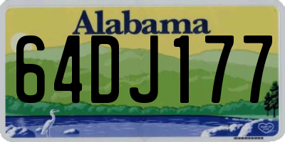 AL license plate 64DJ177