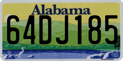 AL license plate 64DJ185