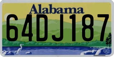 AL license plate 64DJ187