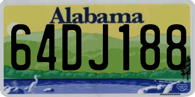 AL license plate 64DJ188