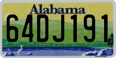 AL license plate 64DJ191