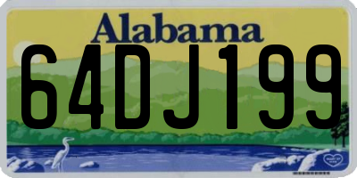 AL license plate 64DJ199