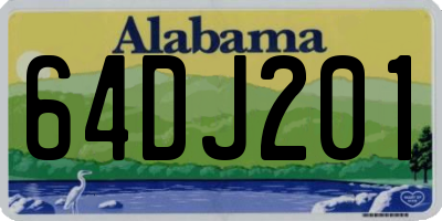 AL license plate 64DJ201
