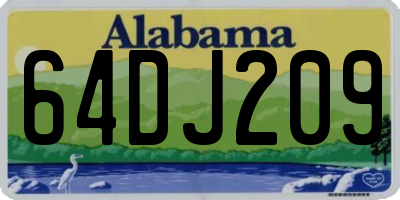 AL license plate 64DJ209