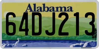 AL license plate 64DJ213