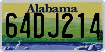 AL license plate 64DJ214