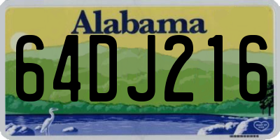 AL license plate 64DJ216