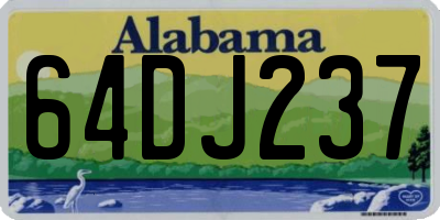 AL license plate 64DJ237