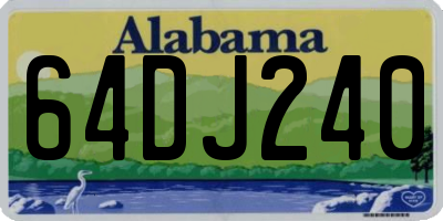 AL license plate 64DJ240