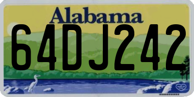 AL license plate 64DJ242
